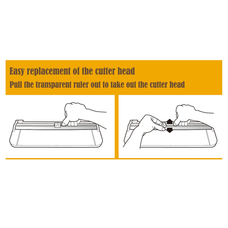 Paper Cutter A5 Paper Trimmer Titanium Scrapbooking Tool with Automatic Security Safeguard and Side Ruler for Scrapbooking, Picture Cutting, Label Design, Photos，Comes with a replacement cutting blade