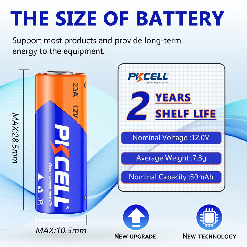 A23 23A 12V Alkaline Battery 12V Specialty 23AE Battery (15 Count) 15 count