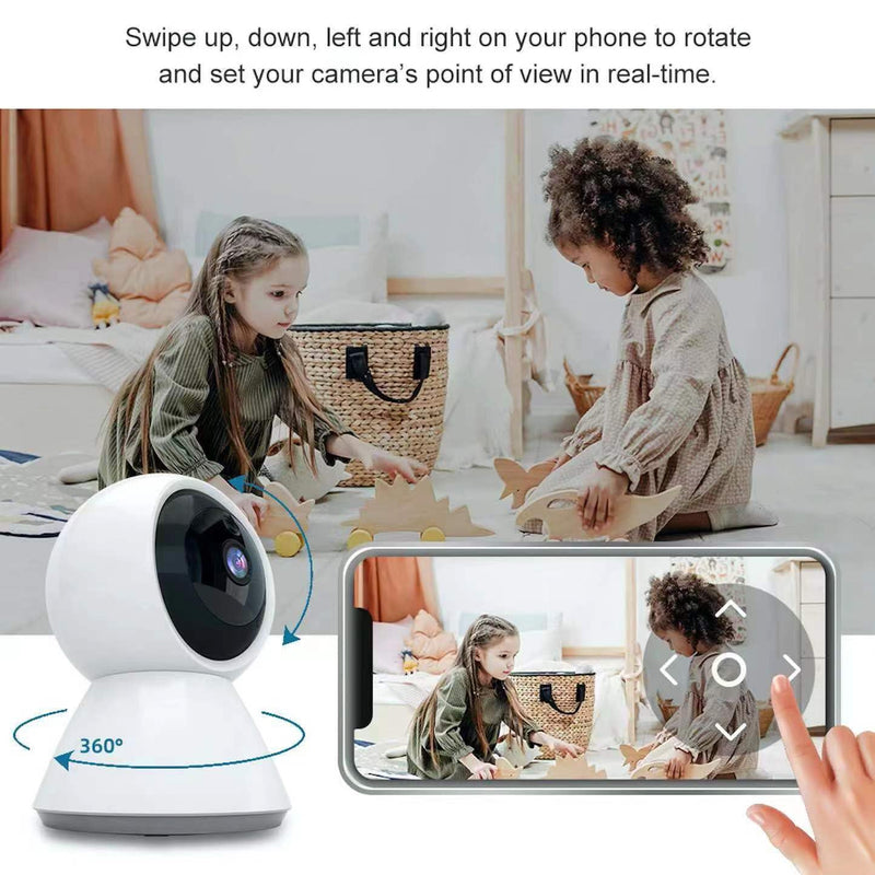 WiFi Camera Indoor Security Camera 2K 5GHz & 2.4GHz Security Camera Cameras for Baby/Elder/Dog/Pet Camera with Phone app Smartphone (1Pcs 64GB SD) 1Pcs 64GB SD