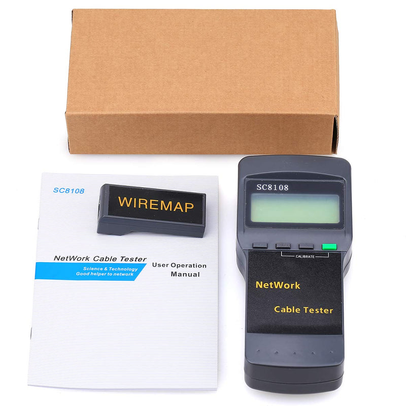 SC-8108 Digital Twisted Wire Meter Test Cat5 RJ45 STP UTP LAN Phone Coaxial Network Cable Tester Equipment