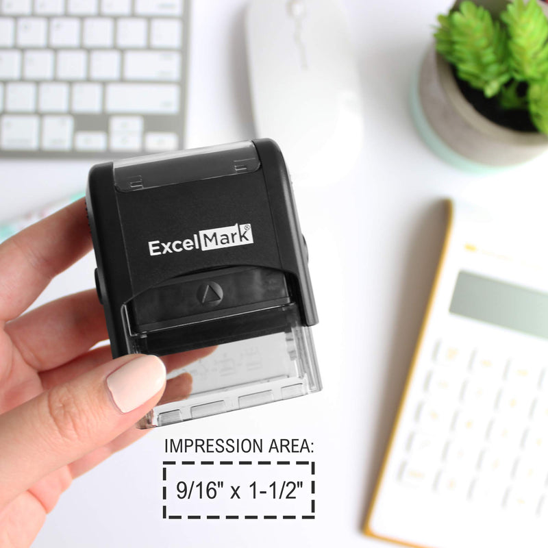 ExcelMark Paid Self Inking Rubber Stamp (Stamp Plus 5cc Refill Ink)