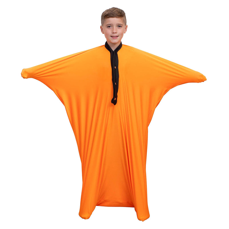 Special Supplies Orange Sensory Body Sock Full-Body Wrap to Relieve Stress, Stretchy, Breathable Cozy Sensory Sack for Boys, Girls, Safe, Comfortable, Calming Relief Cocoon (Large 56"x28") Large 56"x28"