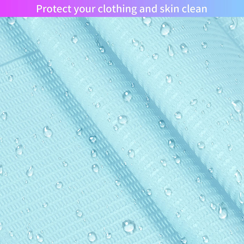 Disposable Dental Bibs Waterproof Dentist Napkins 60 PCS, 3 Ply Tattoo Bibs Tray Covers Patient Bib Lap Cloths 13" x 18" for Dental Clinic, Tattoo Staion and Salon - Light Blue