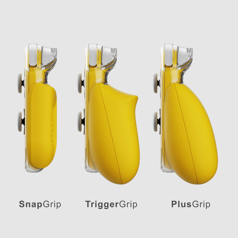 Skull & Co. Interchangeable Lite Grip Set for GripCase Lite: Snap/Trigger/Plus Grips [to fit All Hands Sizes] for Nintendo Switch Lite [3 Pairs]- Yellow Interchangeable Grips Set Grip-Yellow