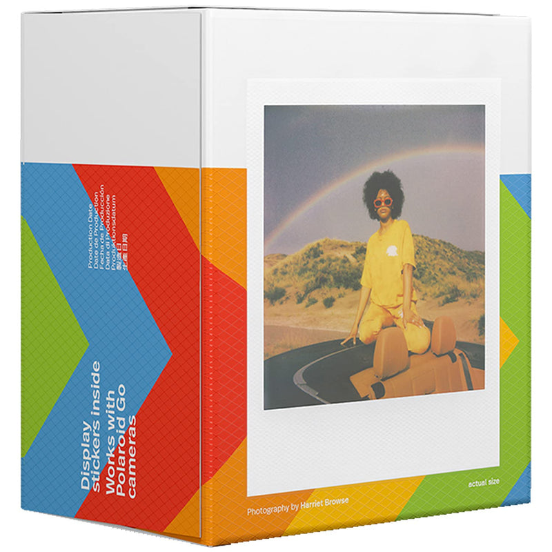Polaroid GO Color Instant Film â€“ Double Pack (32 Exposures) + Sky Blue Glitter Photo Album (Holds 64 Photos)