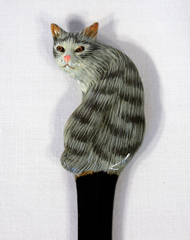 LX Hand Painted Gray Cat Letter Opener