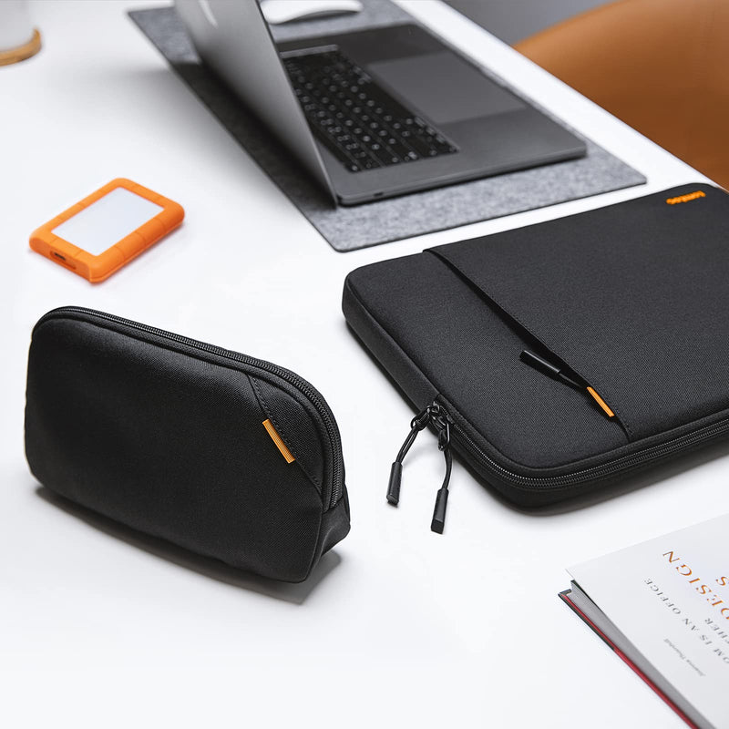 tomtoc 360 Protective Laptop Sleeve for 13-inch MacBook Air M1/A2337 A2179 2018-2021, MacBook Pro M1/A2338 A2251 A2289 2016-2021, Water-Resistant Shockproof MacBook Case Bag with Accessory Pouch Black