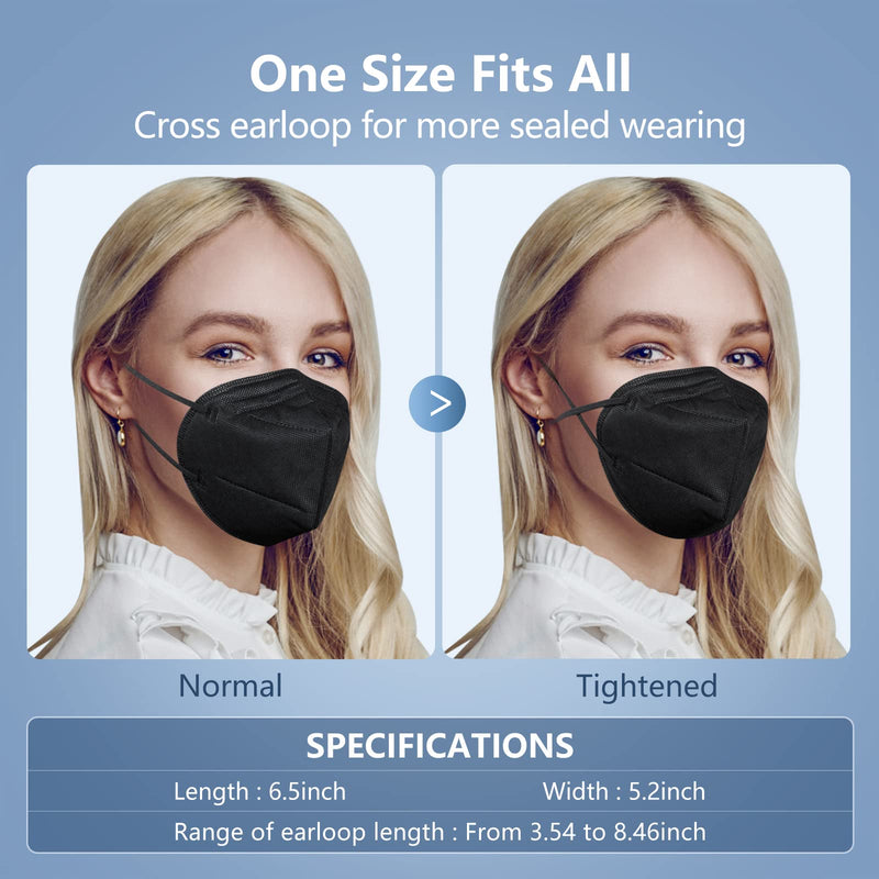 HALIDODO KN95 Face Mask, 5-Ply Breathable Comfortable Safety Mask (Blue) Blue