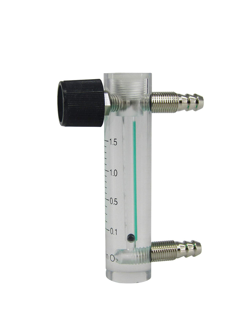 JIAWANSHUN Oxygen Air Flow Meter 0.1-1.5LPM / Gas Flowmeter with Copper Connector for Oxygen Air Gas Conectrator