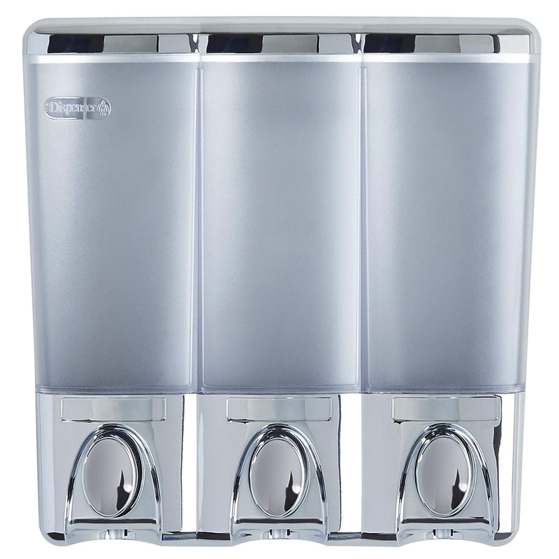 Better Living Products Clear Choice Dispenser, Three Chamber, Chrome