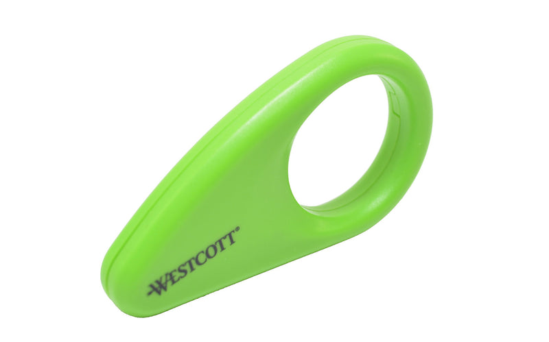 Westcott Compact Fixed Box Opener (16473), uses Slice Ceramic Blades, Green, 2.25 inches