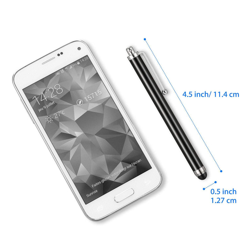 Stylus Pen Set of 36 for Universal Capacitive Touch Screens Devices, Stylus Pens for Touch Screens Devices, Compatible with iPhone, iPad, Tablet (Black, Silver) Black, Silver