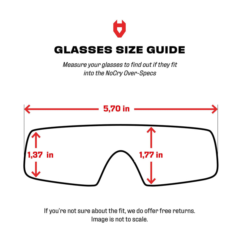 NoCry Safety Glasses That Fit Over Your Prescription Eyewear. Clear Anti-Scratch Wraparound Lenses, UV400 Protection, ANSI Z87 & OSHA Certified. Use in the Lab, Travelling, Black & Red Frames