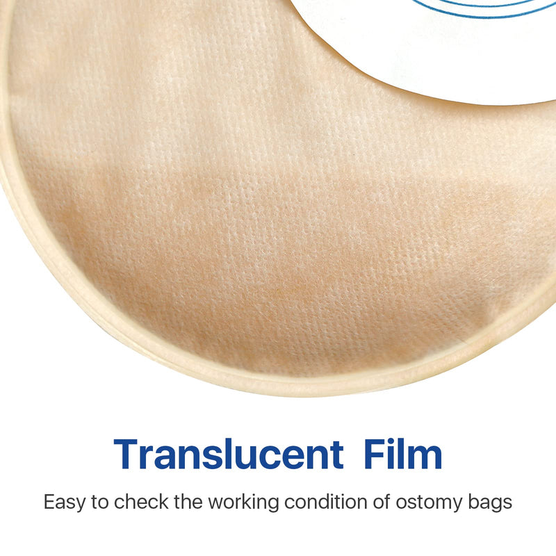 OSTUPMED 20Pcs Colostomy Bags One Piece Closed Ostomy Supplies Drainable Pouches for Ileostomy Stoma Care Cut-to-Fit (1 1/2" to 2 3/8")