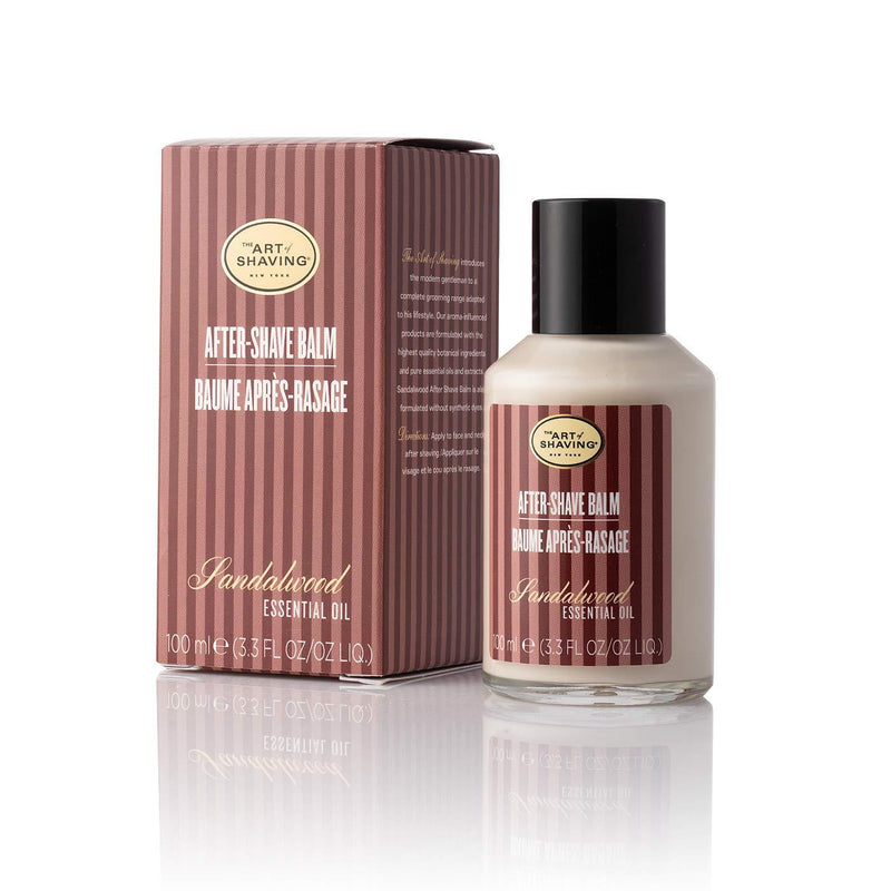 The Art of Shaving After-Shave Balm for Men - Face Moisturizer, Clinically Tested for Sensitive Skin, Sandalwood, 3.3 Ounce