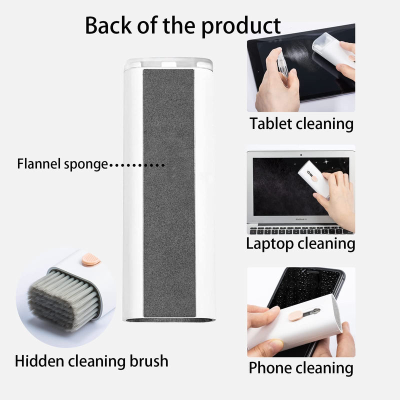 7 in 1 Electronic Cleaner kit - Keyboard Cleaner, Keyboard Cleaning Kit, Laptop Cleaner with Brush, Electronic Cleaner for Airpods pro/Laptop/Phone/Computer/Screen (Give Away a Flannel Cloth) Pink A-eight in one-pink