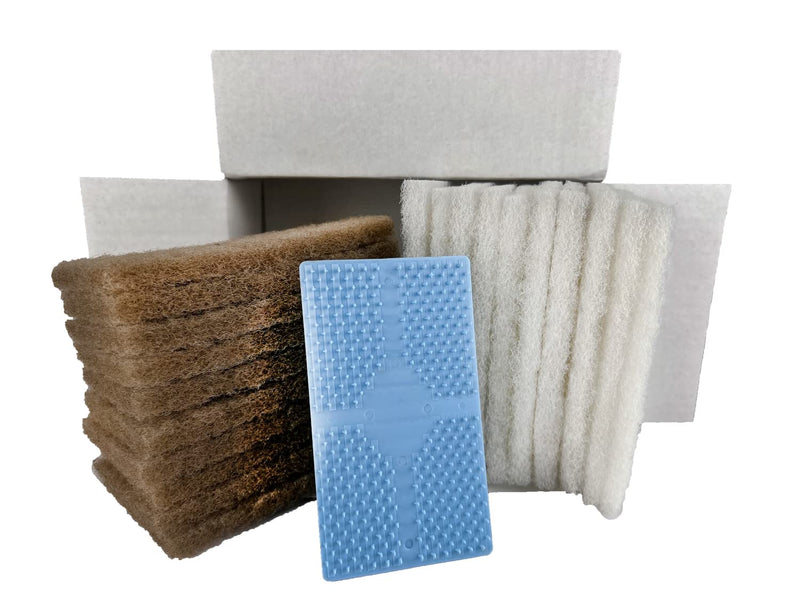 OLI-NATURA pad set with hand pad holder and 20 pads - professional oil application with different pads