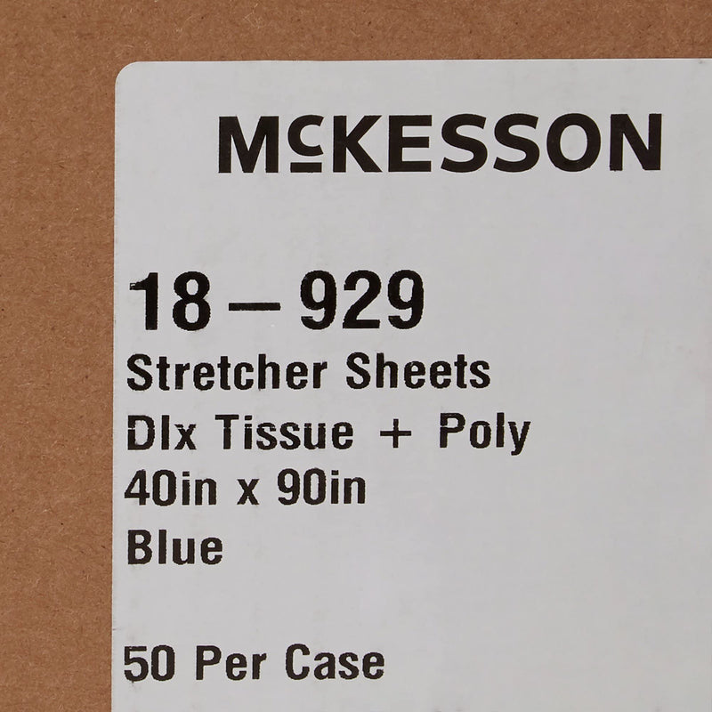 McKesson Disposable Stretcher Sheet Blue 50 per Case