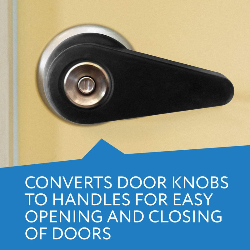 Two Pack Door Handle Extension, Soft Rubberized Doorknob Extension, Converts Knob Style Doors to Handles for Easy Accessibility for Elderly, Disabled, Children, Fits Door Knobs 2" to 2.5"