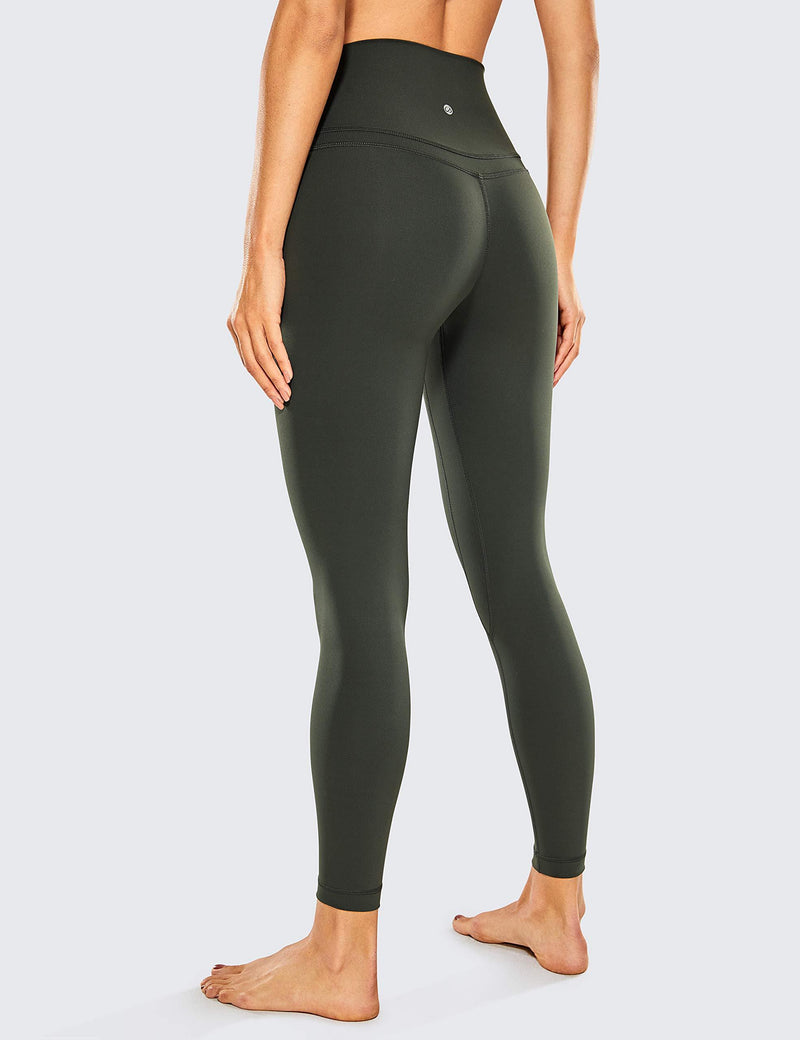 CRZ YOGA Women's Naked Feeling Yoga Pants 25 Inches - 7/8 High Waisted Camo Workout Leggings Leopard Animal Print XX-Small Olive Green