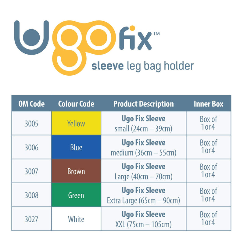 Ugo Fix Sleeve (x4) – Catheter Leg Bag Holder/Catheter Bag Cover, Strong and Durable Fibre Blends with External Seams, Washable and Reusable with Free Laundry Bag (Pack of 4) (Extra Extra Large) 2X-Large (Pack of 4)