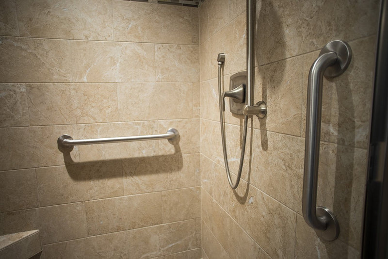 Design House 514067 Commercial Safety Grab Bar 24", Satin Stainless Steel, Inch, Polished Chrome 24 Inch