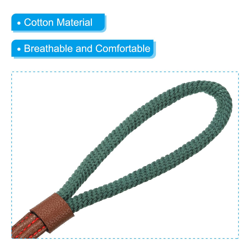 PATIKIL Camera Wrist Strap, Cotton Soft Adjustable Woven Round Cord Rope Hand Grip with Mounting Ring Green