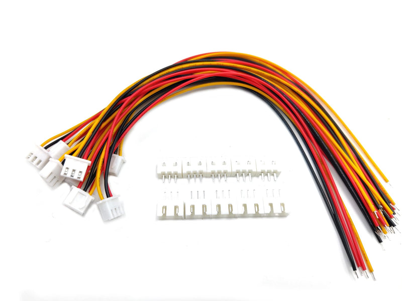 daier 20 Sets Jst Xh 2.54 3 Pin Connector Plug Male with 200mm Wire & Female Connector