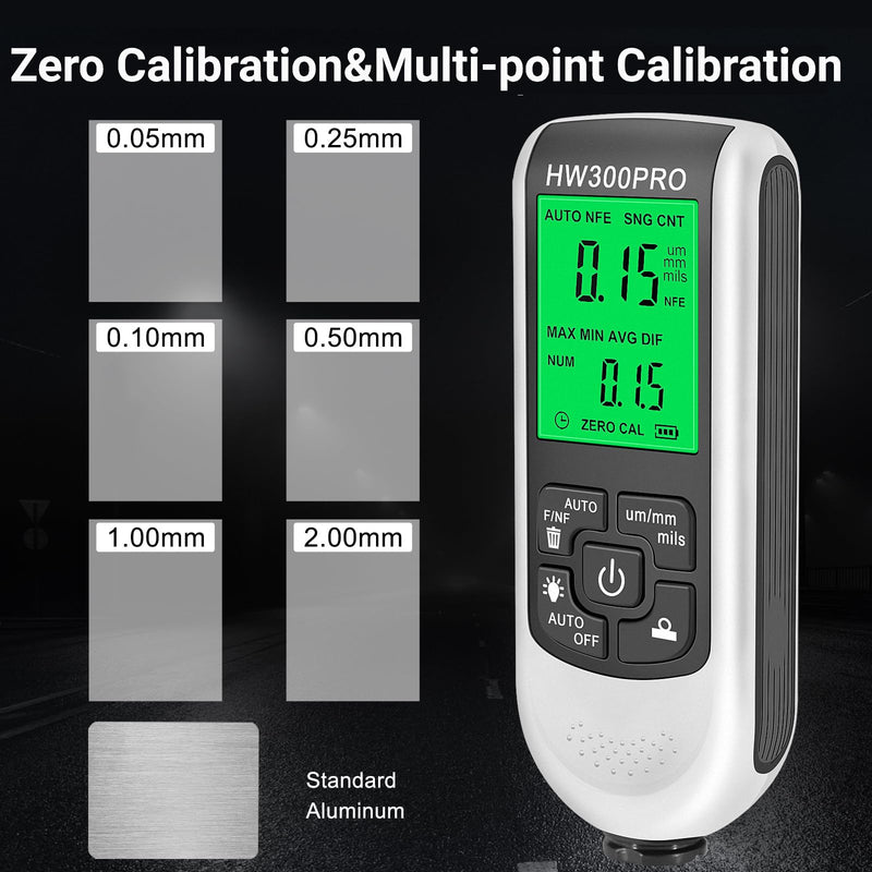 Digital Coating Thickness Gauge, Ultra High Precision Probe, Lackmil Thickness Gauge for Measuring Paint Thickness in the Automotive Industry White