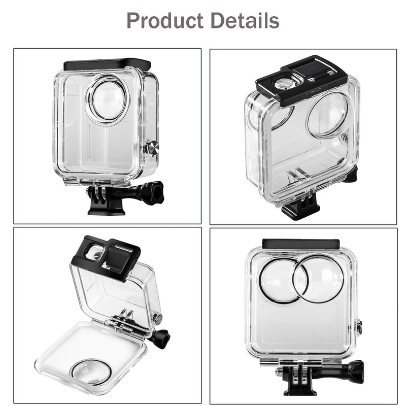 Waterproof Housing Case for Gopro Max Action Camera, Underwater Diving Protective Shell 30M with Bracket Accessories MAX waterproof case
