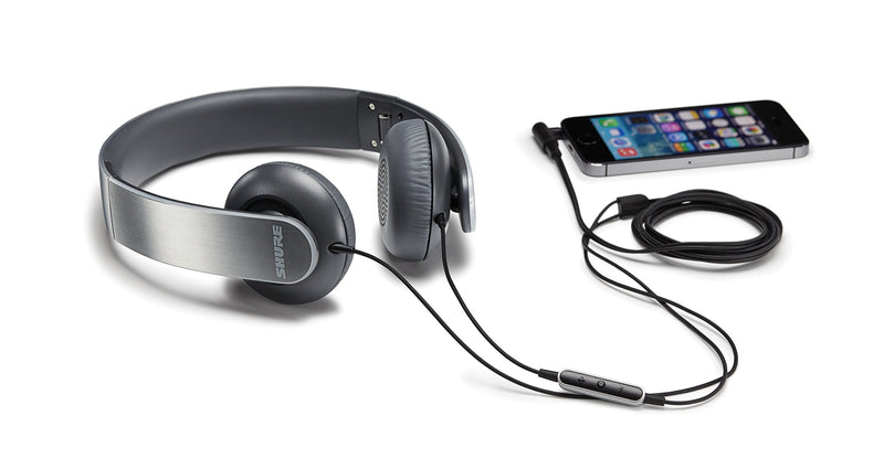 Shure SRH145m+ Portable Collapsible Headphones with Remote + Microphone Compatible with All Apple iOS Devices Closed-Back with Remote and Mic