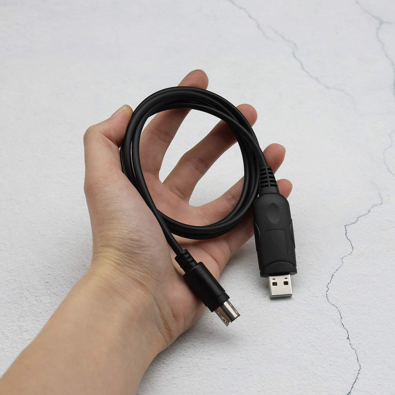 Micro Traders Compatible with FT 857 857D FT100 817 817D VX 1700 Radio Walkie Talkie 1.8M USB to 8 Pins CT-62 CAT Programming Cable and CD