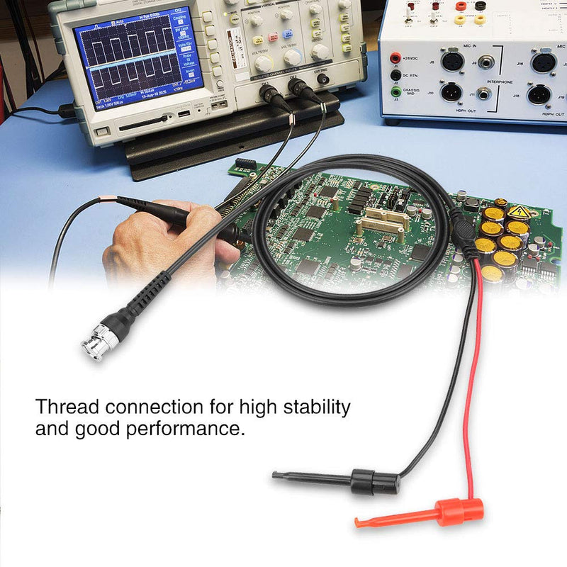2Pcs Oscilloscope Probes Clip Test Lead Grabbers Coaxial Cable Coax Mini BNC to Dual Testing Plunger Hook for Testing Work for Mechanical