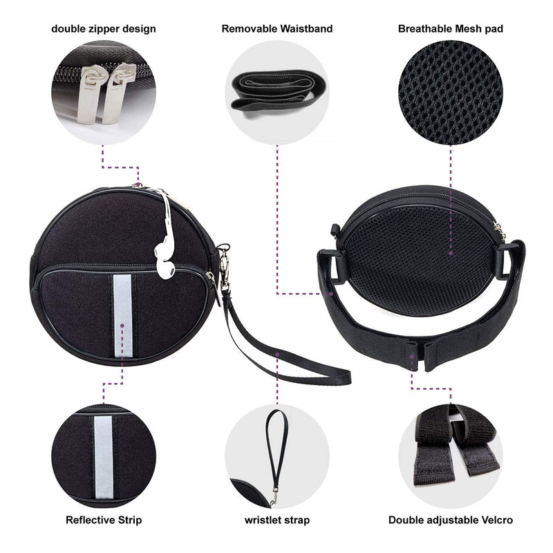 CD Player Portable Case,Waterproof CD Player Fanny Pack with Wristlet Hand Strap Compatible with HOTT/Gueray/NAVISKAUTO/Jinhoo/Jensen/Monodeal Portable CD Player and Moreï¼ˆ6.5 inchï¼‰.