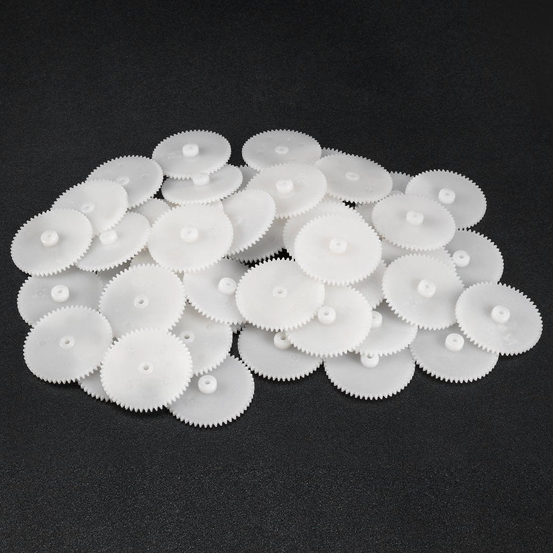 uxcell 50pcs Plastic Gears 56 Teeth Model 562A Reduction Gear Plastic Worm Gears for RC Car Robot Motor