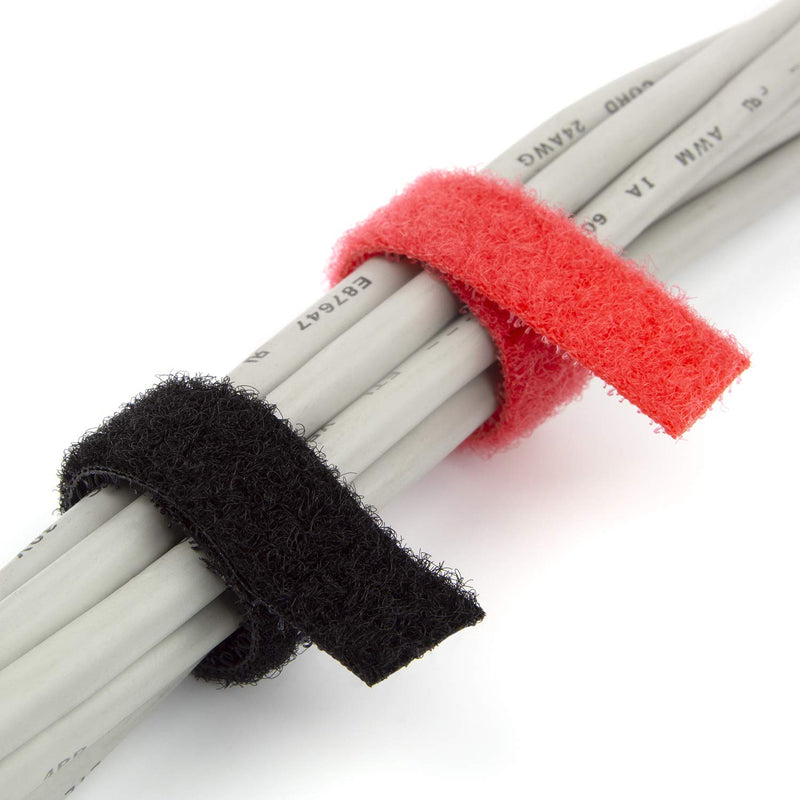 Fire Retardant Reusable Cable Ties Roll, Heat Resistant Ties, Cut to Length Roll, 1/2" Wide, 16 Feet Long - Black 1/2" x 16' Black