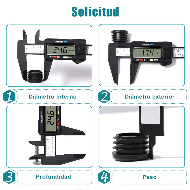 Vinabo digital caliper caliper, 150 mm / 6 inch classic digital caliper with large LCD display for outdoor, indoor and depth measurement, digital caliper, electronic measuring tool