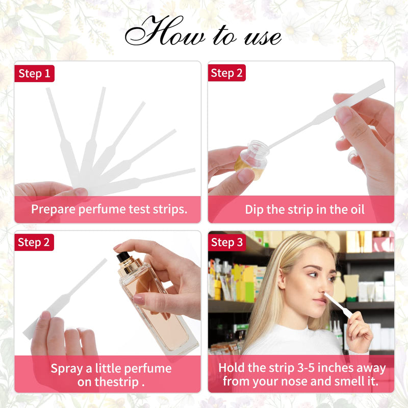 Pack of 200 perfume test strips, perfume tester strips, aromatherapy fragrance tester paper for women men test essential oils perfume fragrance aromatherapy