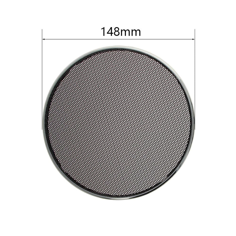 Fielect 5inch Speaker Grill Mesh Decorative Circle Woofer Guard Protector Cover Audio Accessories Black Grill Silver Trim