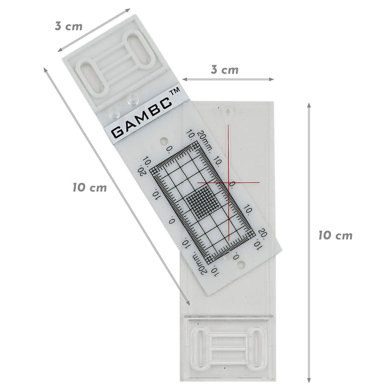 Pack of 3 - GAMBC® Manual Wall Crack Gauge - Crack Monitoring Protocol - Crack Monitor for Measuring and Recording Lesions and Cracks in Flat Masonry Surfaces 3