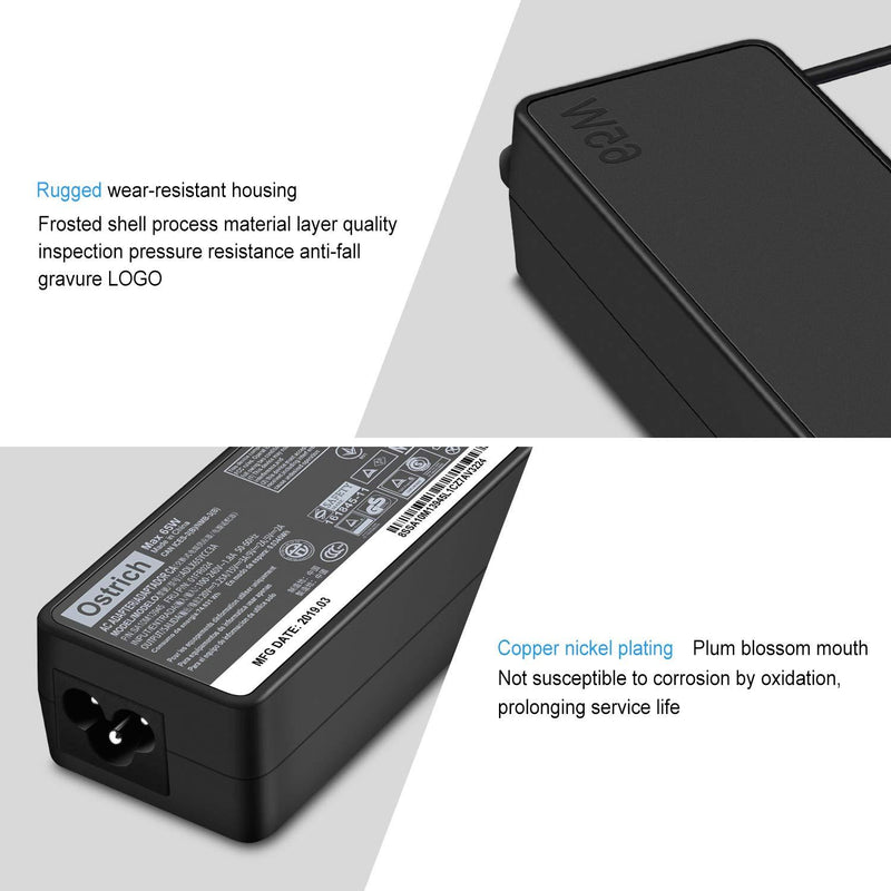 USB-C Laptop Charger 65W 45W for Lenovo Adapter: Chromebook C330 S330 100e 300e 500e Yoga C930 C940 S730 720 730 910 920 13 IdeaPad 730s ThinkPad X1 Carbon T480 T480s T570 T580 GX20P92530 Power Supply