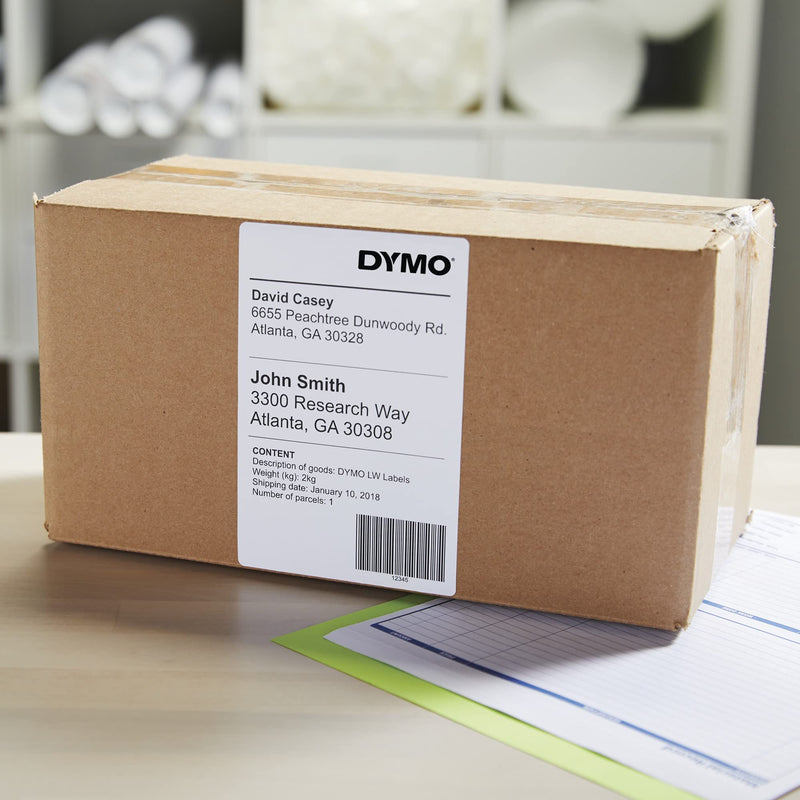 DYMO LabelWriter Shipping - Shipping Labels - Black on White - 4 in x 6 in - 220 Label(s) 1 Roll