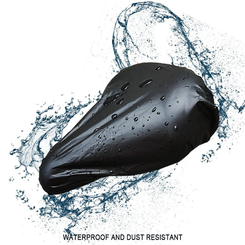 Kulannder Waterproof Bike Saddle Cover in Black, Bicycle Seat Rain Cover with Elastic, 3Packs Bike Seat Cover