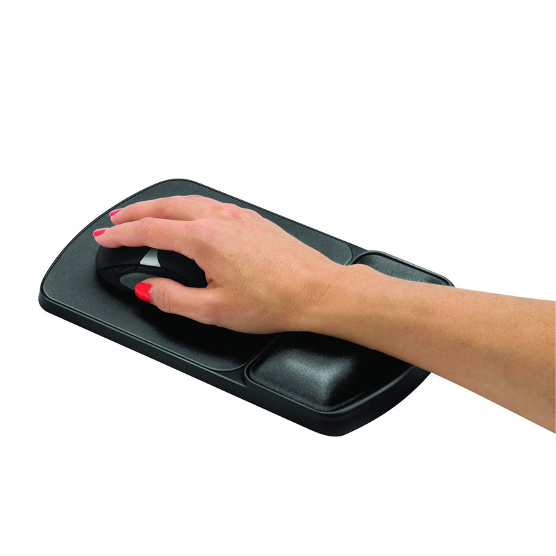 Fellowes 91741 Gel Wrist Rest and Mouse Pad - Graphite/Platinum