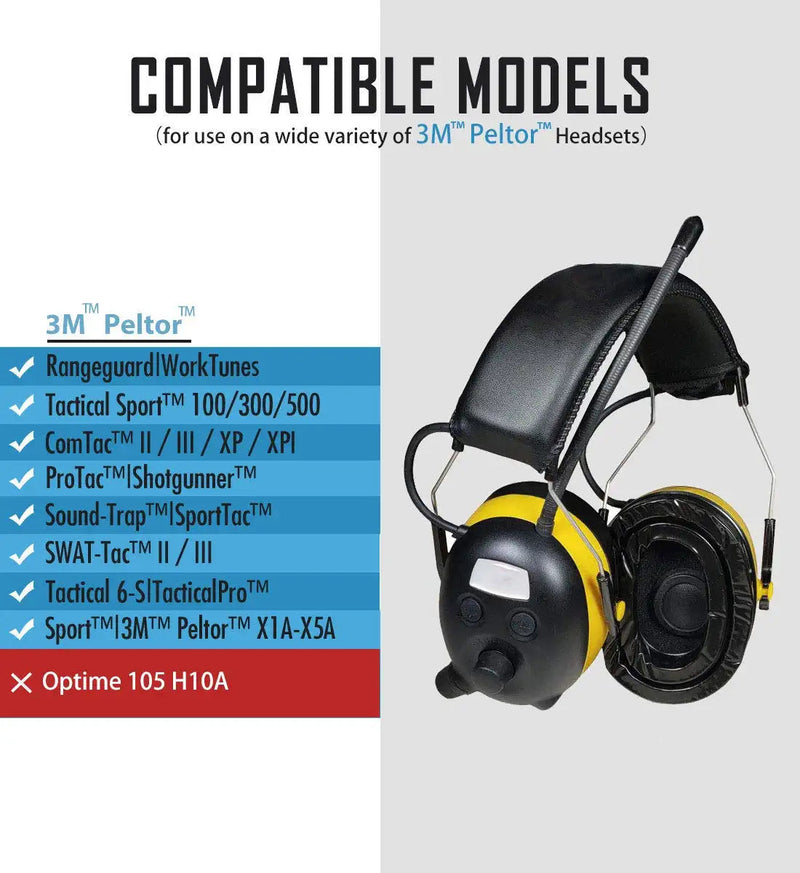 PROHEAR GEP01 Gel Ear Pads (Upgraded) for 3M PELTOR Headsets Gel Ear Pads for 3M Peltor