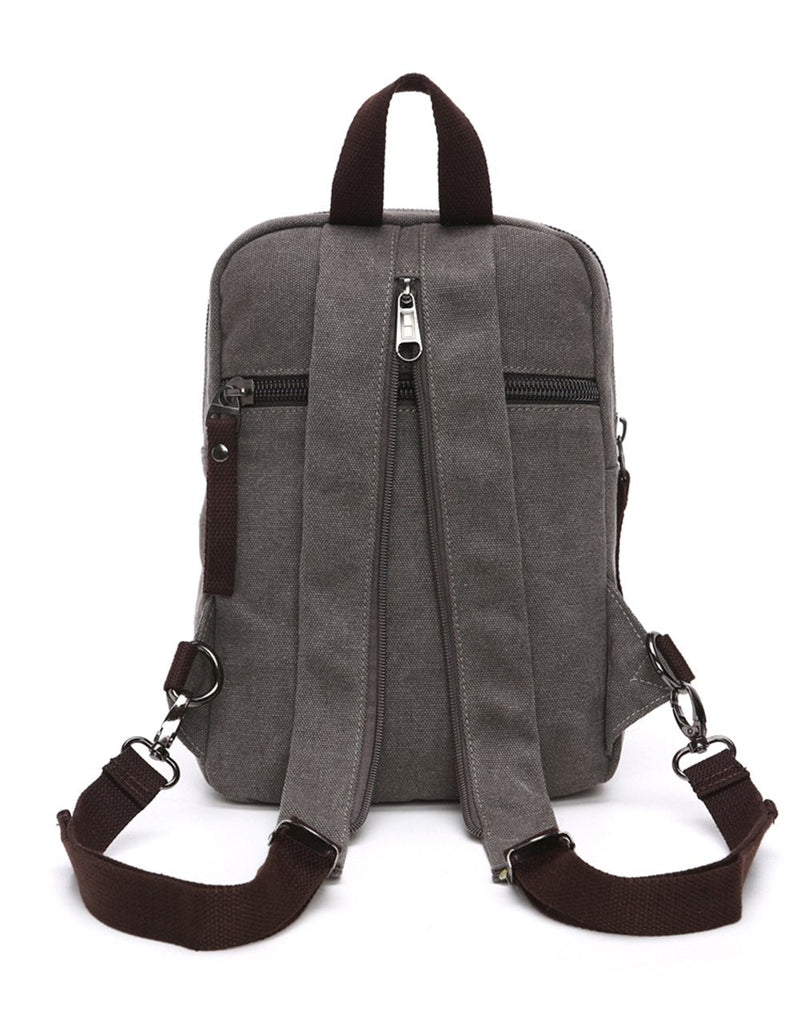 Arbag Small Cute Backpack Vintage Casual Canvas Shoulder Bag Daypack 8528bag,Grey Grey