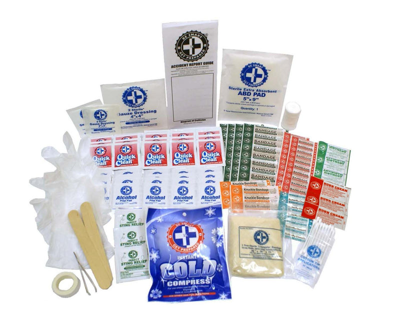 Be Smart Get Prepared 125 Piece First Aid Kit - Office, Home, Car, School, Emergency, Survival, Camping, Hunting, and Sports