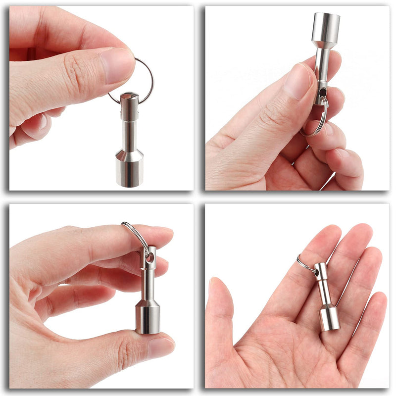 Keychain Magnet for Testing Brass,Keychain Pocket Magnets for Purse with Strong Magnetic Rare Earth Neodymium,Gold,Silver, Jewelry,Ferrous Metals Test Magnet Hanging Keys Holder WELLZEER (2PACK-D12mm) D12mm-2PACK-SILVER SILVER