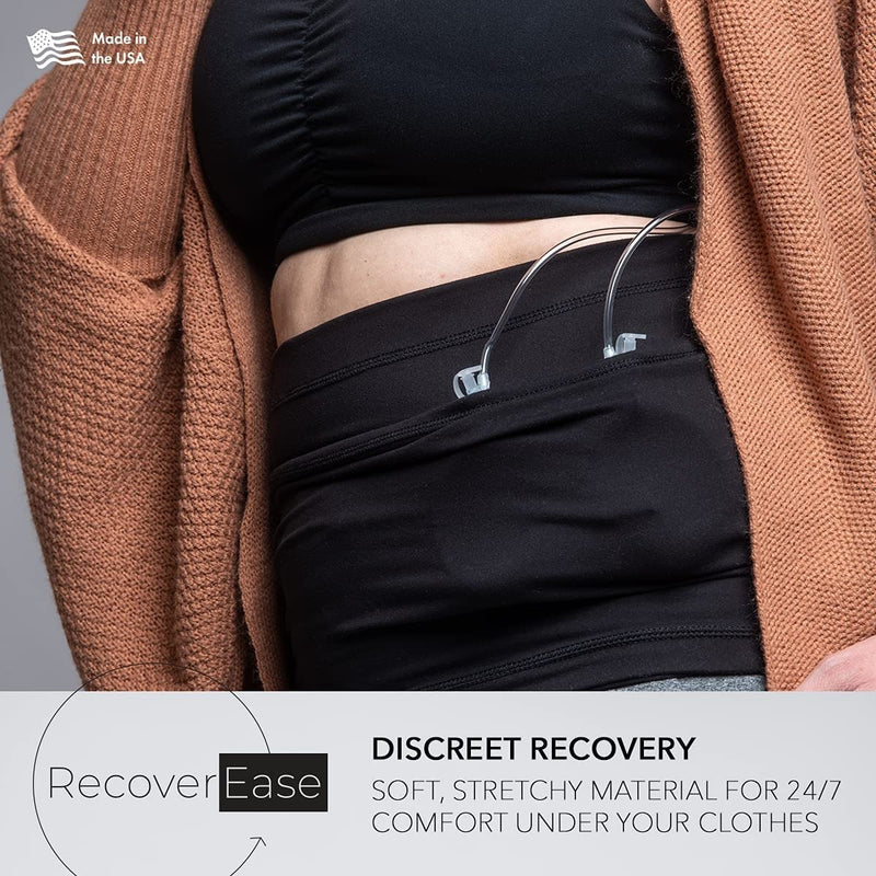 RecoverEase Mastectomy Drain Pouch for Breast Cancer Treatment & Recovery, Breast Cancer Gift for Women (Regular 10-18) Regular 10-18