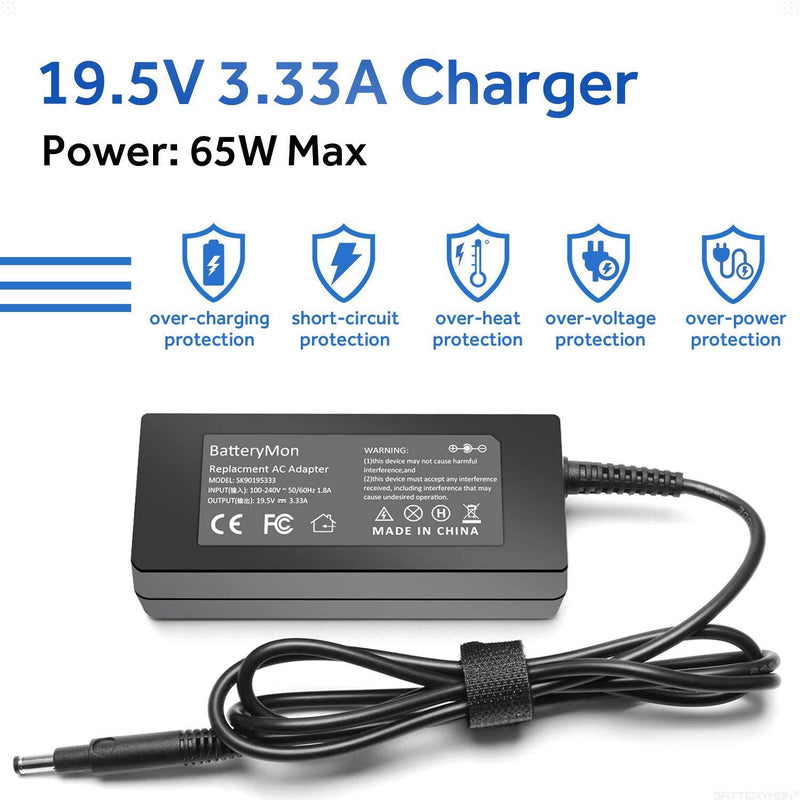 19.5V 3.33A 65W AC Adapter Laptop Charger for HP Pavilion Touchsmart 14-b109wm 14-b120dx 14-173cl 15-b129wm 15-b142dx 15-b143cl 15-b152nr 14-b 15-b Sleekbook 693715-001 677770-001 613149-001
